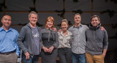 Don Castro, director Bill English, Lauren English, Charisse Loriaux, James Asher, playwright Christopher Chen.