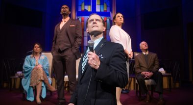 The cast of 'The Christians' (from left: Millie Brooks, Lance Gardner*, Anthony Fusco*, Stephanie Prentice*, Warren David Keith*).