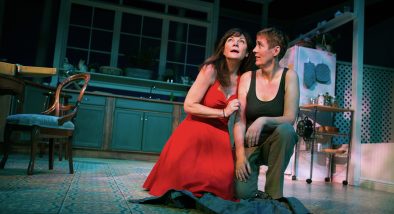 Sharon (Susi Damilano) and Robyn (Julia Brothers) spend an evening at home.