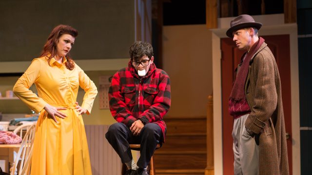 Saying the queen mother of dirty words doesn't go without consequence. (Left to right: Abby Haug*, Jonah Broscow*, Ryan Drummond*).