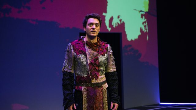 Trent (Devin O'Brien)'s avatar inhabits the video game world of Spearlight.