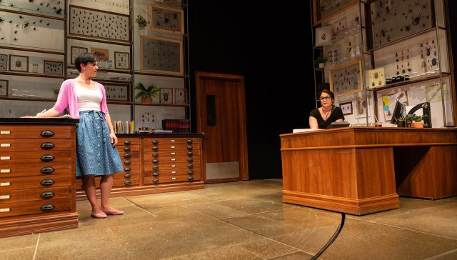 Lindsay (Jessica Lynn Carroll) and Betty (Lori Prince) get acquainted.