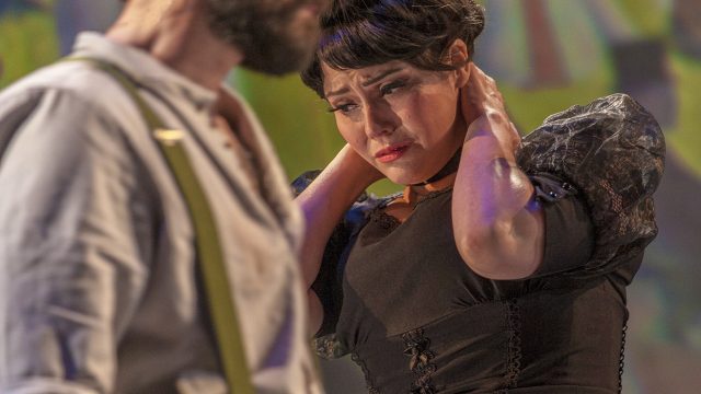 George (John Bambery*) and his lover Dot (Nanci Zoppi*) discuss their future.