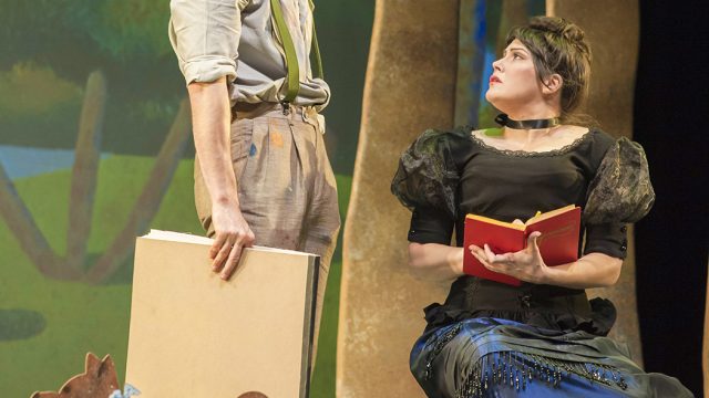 George (John Bambery*) and Dot (Nanci Zoppi*) at the Île de la Grande Jatte.