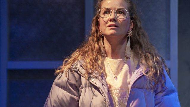 Sherri (Melissa Quine*) fears that a body discovered washed up on the Potomac may have been a former coworker. Photo by Ken Levin.