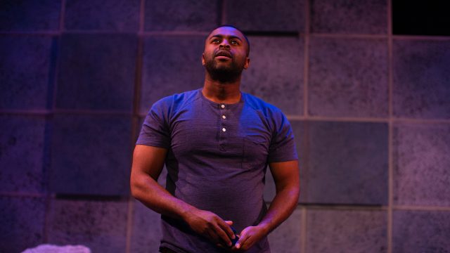 Kane (Rondrell McCormick) in 'graveyard shift' at the Creativity Theater, presented by San Francisco Playhouse.