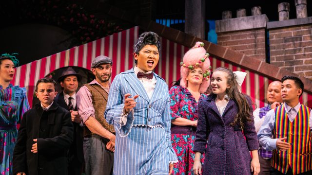 Mary Poppins (El Beh, center) and Ensemble.
