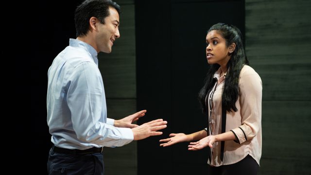 Jeremy (Jeff Kim) and Sakina (Avanthika Srinivasan*) get into an argument.