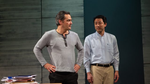 Paul (Johnny Moreno*) and Jeremy (Jeff Kim) ponder their future at Blue Sky Capital.