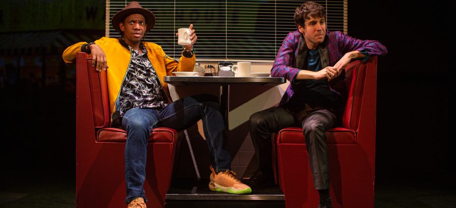 Joe (Reggie D. White*) and Robbie (Jeremy Kahn*) discuss what to do next in 'The Song of Summer' at San Francisco Playhouse. The Song of Summer at San Francisco Playhouse - Photo by Jessica Palopoli