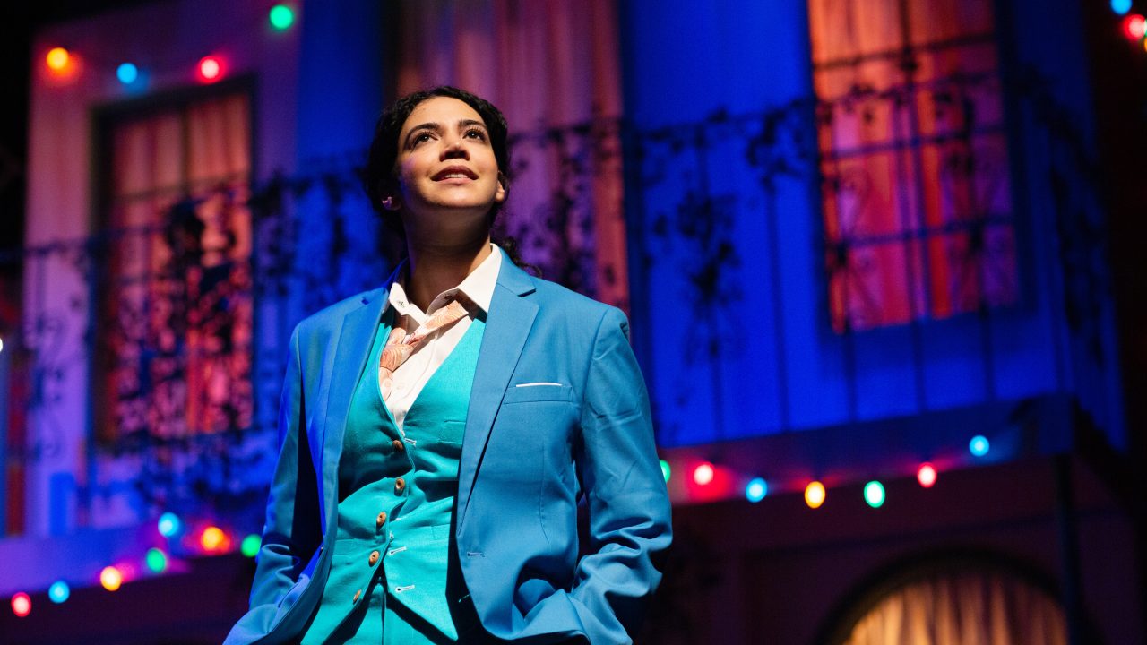 Viola (Sophia Introna*), disguised as Cesario, seeks guidance for what to do next in 'Twelfth Night' at San Francisco Playhouse.