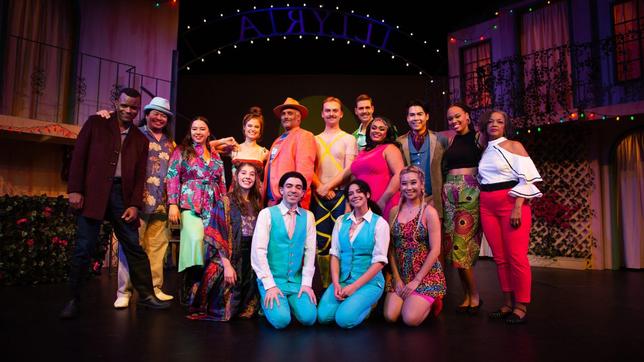 The cast of 'Twelfth Night' at San Francisco Playhouse (back row L-R: Jon-David Randle*, Tasi Alabastro, Jamie Zee, Amanda Farbstein*, Michael Gene Sullivan*, Atticus Shaindlin*, Caleb Haven Draper, Loreigna Sinclair*, Sean Fenton*, Tiana Paulding, Cathleen Riddley*; front row L-R: Sam Paley, Bear Manescalchi, Sophia Introna*, Amanda Le Nguyen).