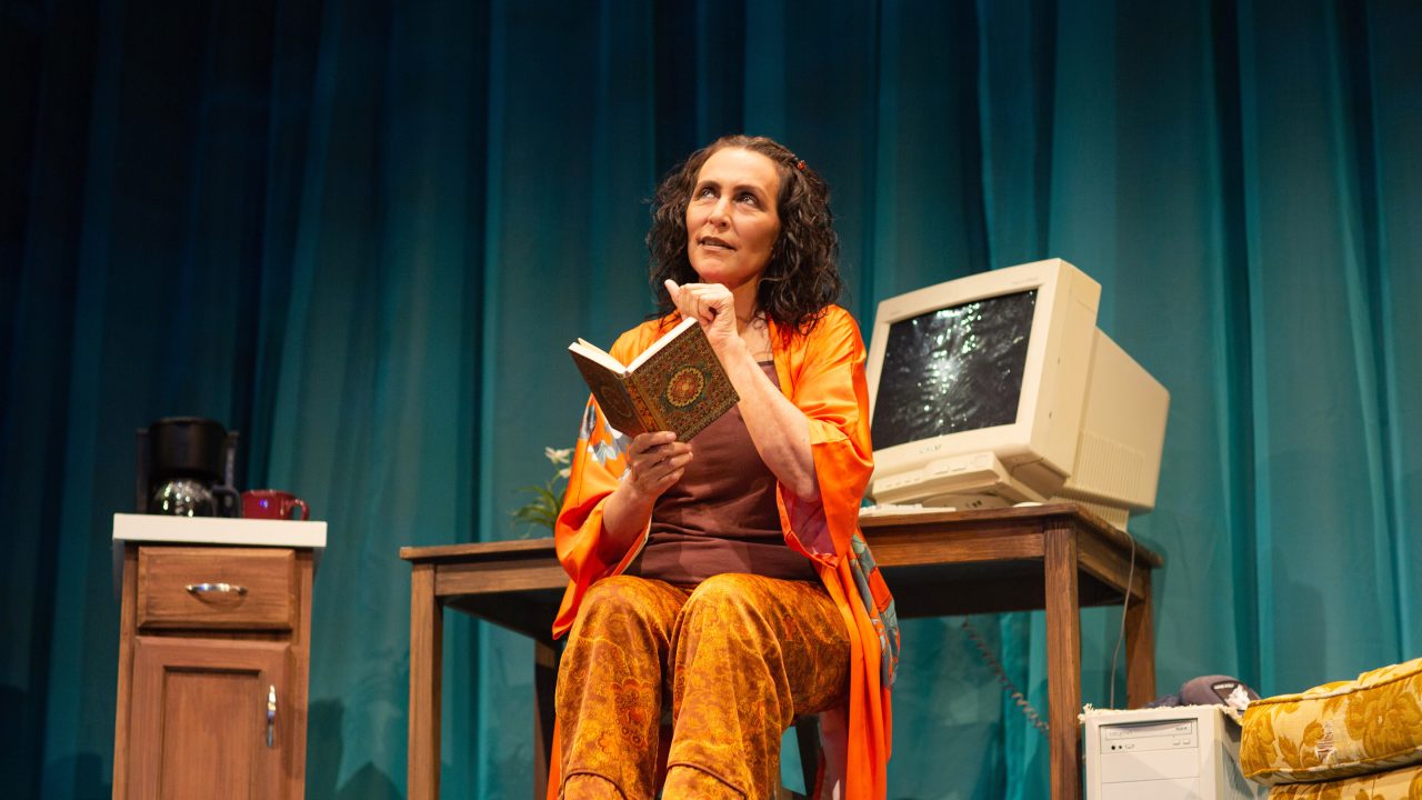 Odessa Ortiz (Lisa Ramirez*) connects with an online community recovering from addiction in 'Water by the Spoonful' at San Francisco Playhouse.