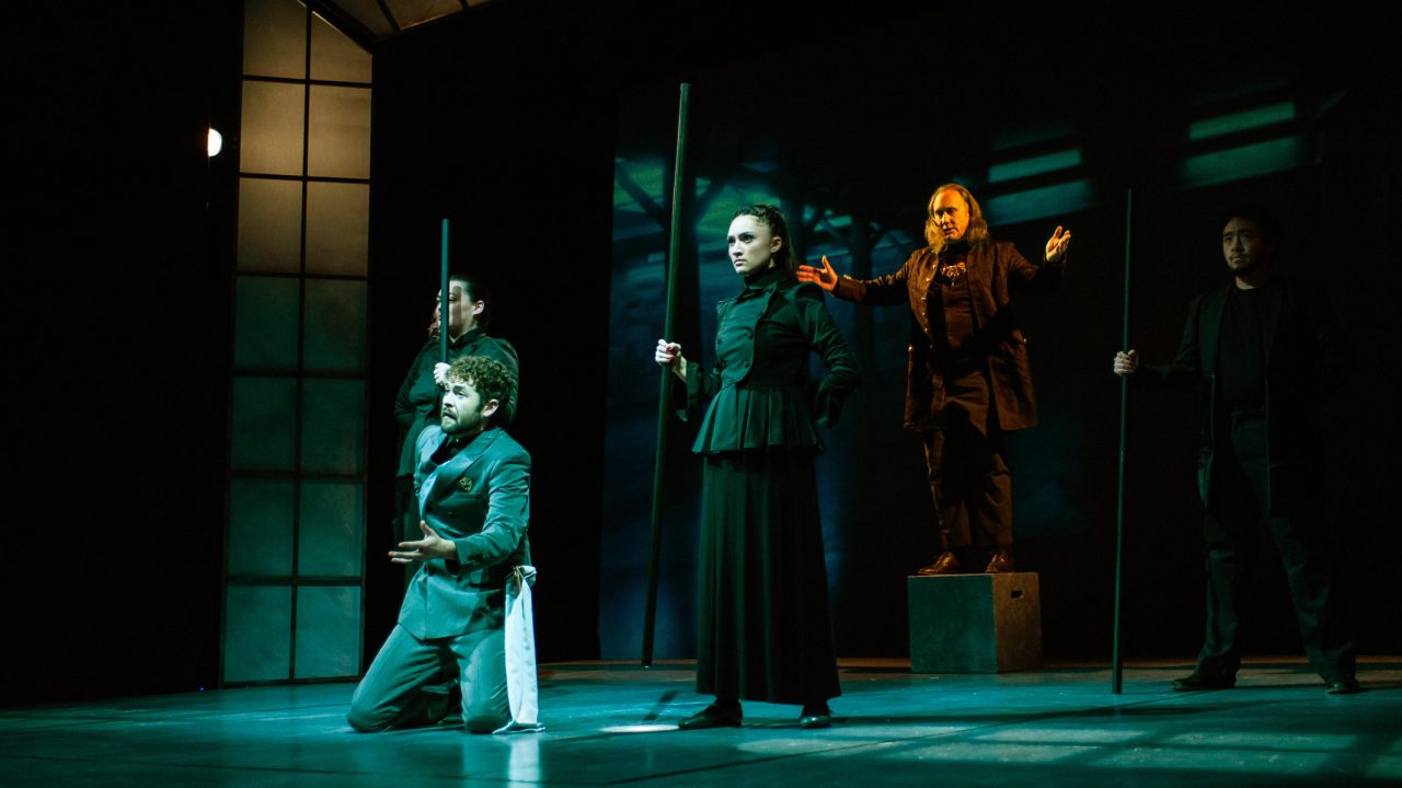 CBPR
With over 30 years of experience, Carla Befera Public Relations has managed public relations, marketing, media buying, and promotions for hundreds of regional theatre companies, national Broadway tours, dance, opera, symphony, and other arts organizations, in addition to various events and businesses.
Navigation
Home
About
Clients
Coverage
Press Materials
Contact
Contact
info@cb-pr.com
1404 Bryant Street
Palo Alto, CA 94301
© Carla Befera & Company 2017
Oliver (front left: Ryan Torres) is summoned into court by Duke Frederick (Will Springhorn Jr. – center back), viewed by (l to r: Renee Rogoff, Jillian A. Smith, Johann Santiago Santos) in San Francisco Playhouse's musical version of "As You Like It," performing now through January 14, 2023.