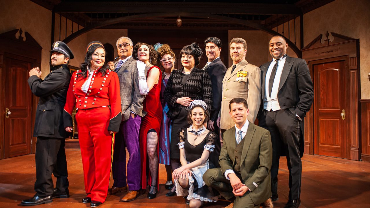 The cast of Clue at San Francisco Playhouse. Clue