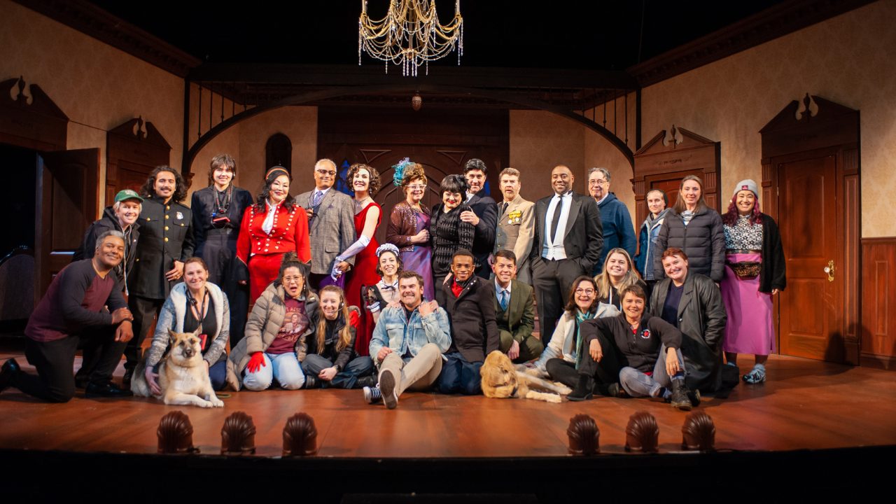 The cast and crew of Clue at San Francisco Playhouse.
