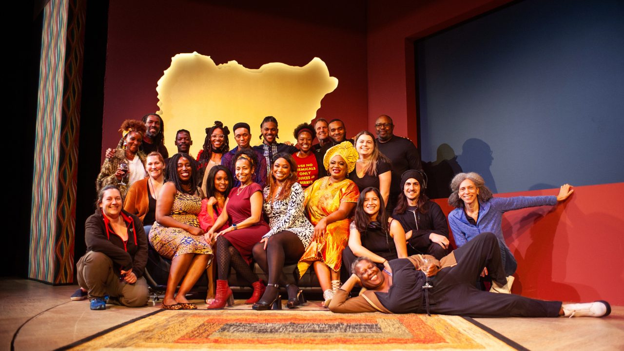 The cast and crew of San Francisco Playhouse's "Nollywood Dreams," performing September 28 - November 4, 2023.