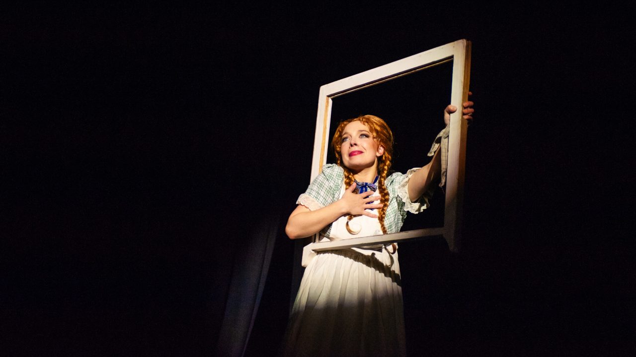 Shy farmer Margaret (Maggie Mason) makes her move in "The 39 Steps," presented by San Francisco Playhouse March 7 - April 20. Shy farmer Margaret (Maggie Mason) makes her move in "The 39 Steps," presented by San Francisco Playhouse March 7 - April 20.