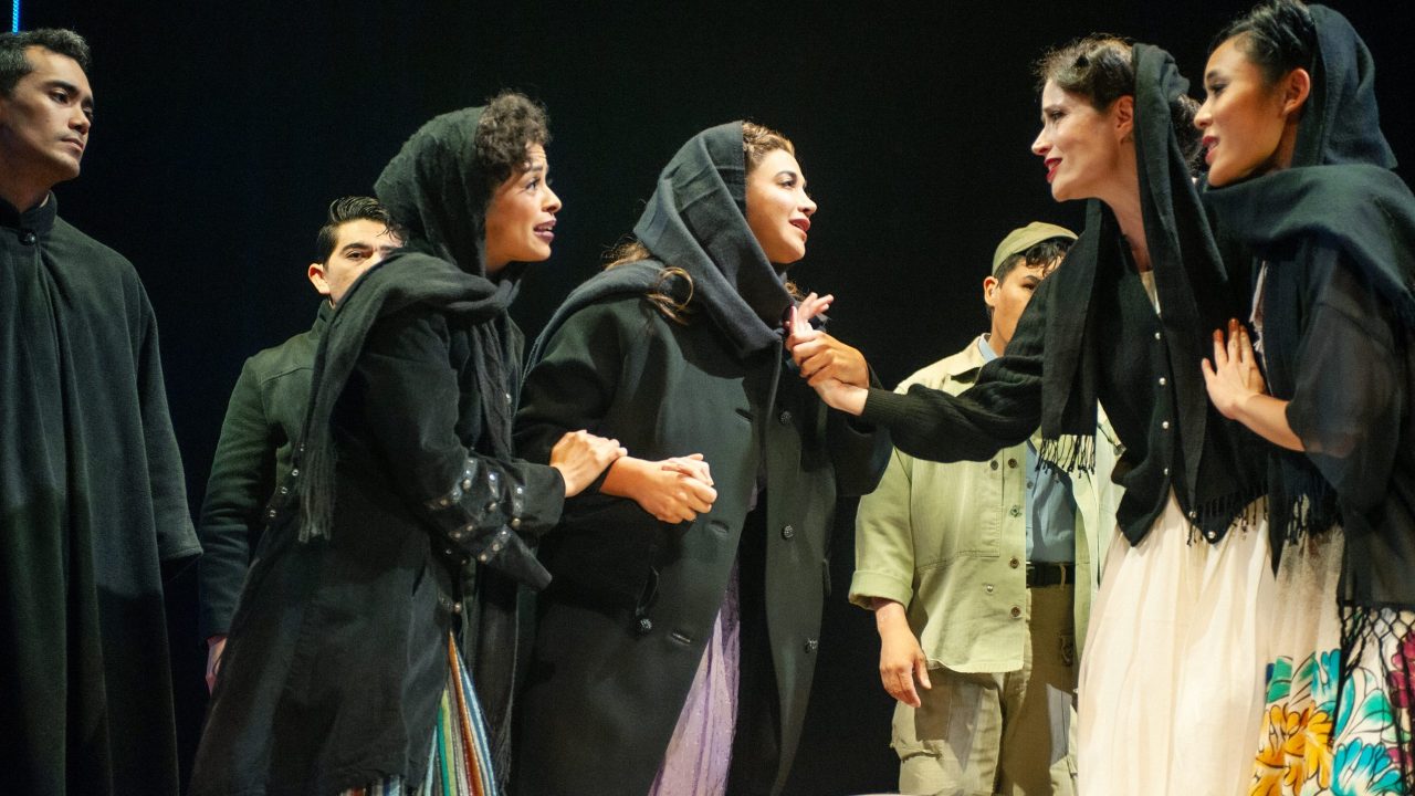 The cast of San Francisco Playhouse's "Evita," performing June 27 - September 7, 2024. The cast of San Francisco Playhouse's "Evita," performing June 27 - September 7, 2024.