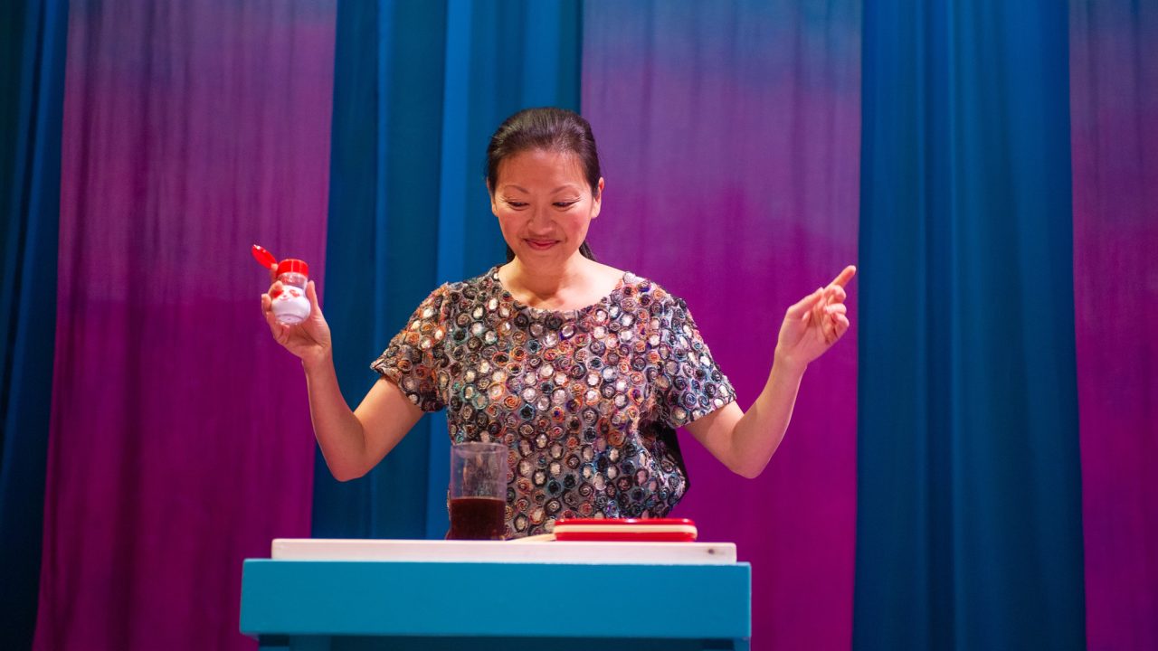 Mom (Nicole Tung) cooks with MSG in San Francisco Playhouse's "Exotic Deadly: Or the MSG Play," performing January 30 - March 8. Mom (Nicole Tung) cooks with MSG in San Francisco Playhouse's "Exotic Deadly: Or the MSG Play," performing January 30 - March 8.