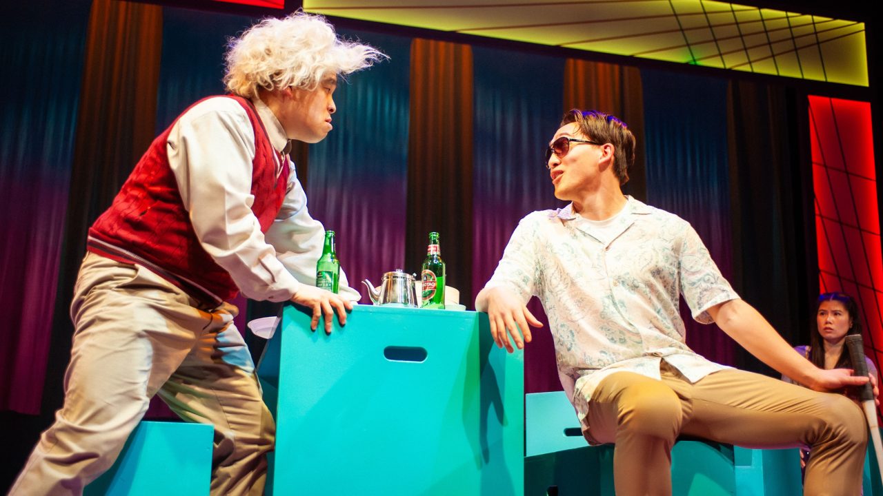 Dr. Steele (Phil Wong) and Bill the Neurologist (James Aaron Oh) reveal their role in MSG misinformation to Ami (Ana Ming Bostwick-Singer) in San Francisco Playhouse's "Exotic Deadly: Or the MSG Play," performing January 30 - March 8. Dr. Steele (Phil Wong) and Bill the Neurologist (James Aaron Oh) reveal their role in MSG misinformation to Ami (Ana Ming Bostwick-Singer) in San Francisco Playhouse's "Exotic Deadly: Or the MSG Play," performing January 30 - March 8.