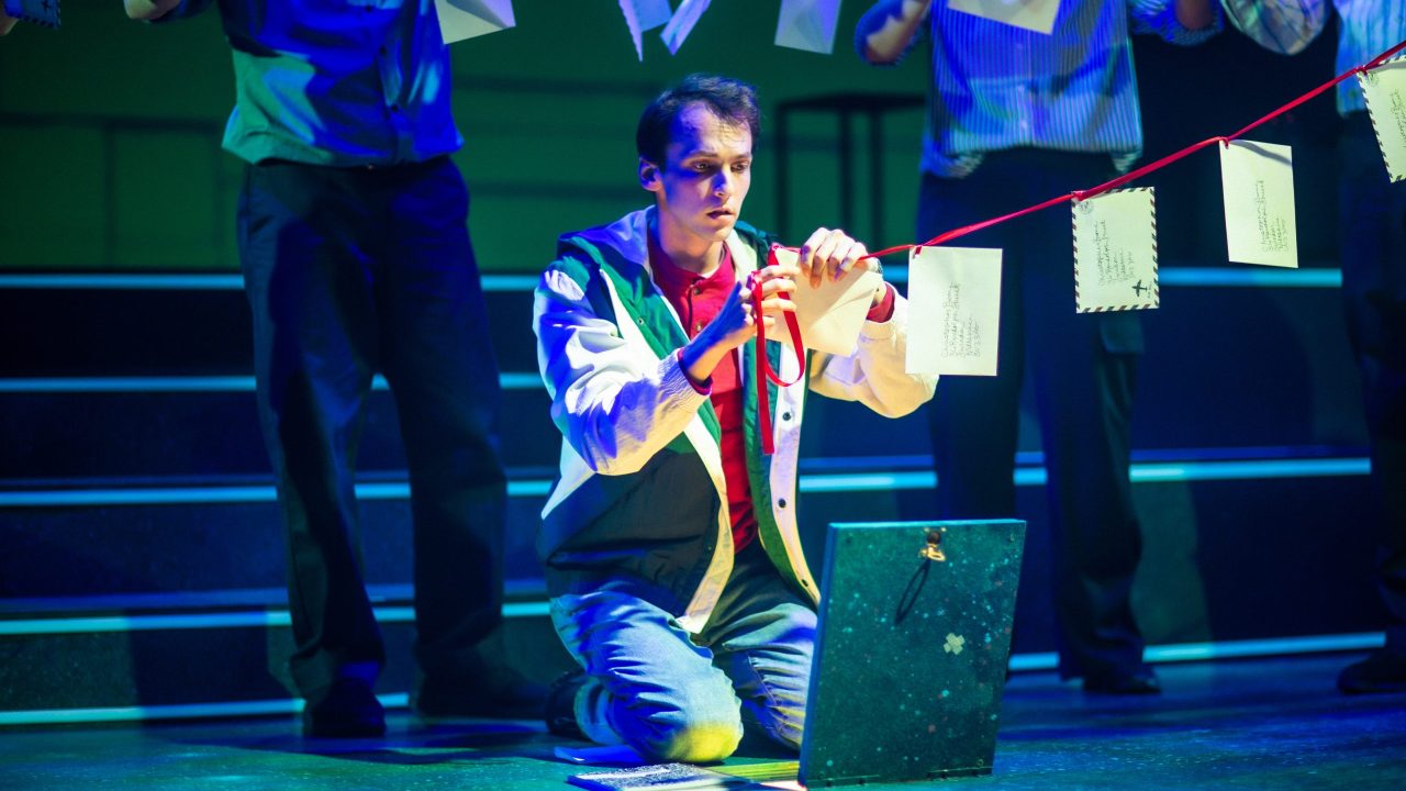 Christopher (Brendan Looney) pieces together clues in San Francisco Playhouse's "The Curious Incident of the Dog in the Night-Time," performing May 1 - June 21. Christopher (Brendan Looney) pieces together clues in San Francisco Playhouse's "The Curious Incident of the Dog in the Night-Time," performing May 1 - June 21.