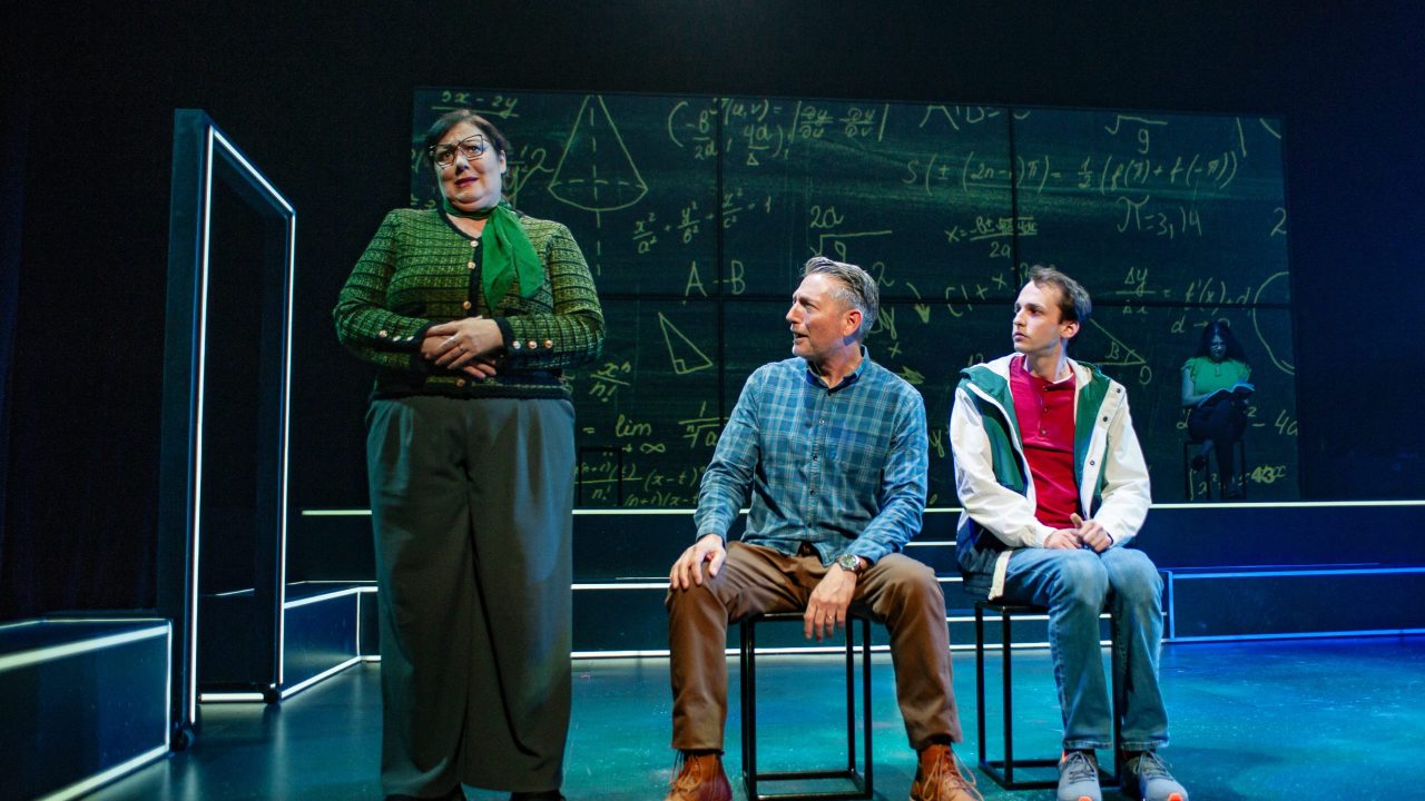 Mrs. Gascoyne (Catherine Luedtke) informs Ed (Mark P. Robinson) and Christopher (Brendan Looney) about schooling options in San Francisco Playhouse's "The Curious Incident of the Dog in the Night-Time," performing May 1 - June 21. Mrs. Gascoyne (Catherine Luedtke) informs Ed (Mark P. Robinson) and Christopher (Brendan Looney) about schooling options in San Francisco Playhouse's "The Curious Incident of the Dog in the Night-Time," performing May 1 - June 21.