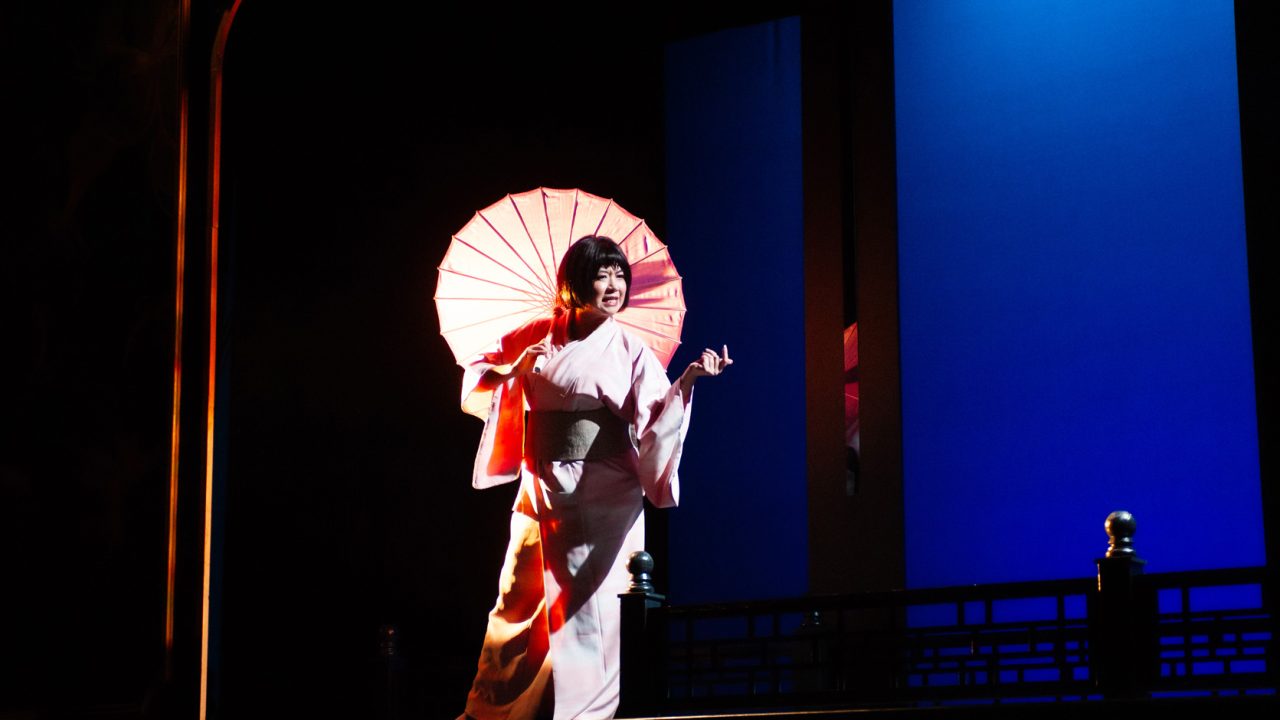 Amanda Le Nguyen as Suzuki in San Francisco Playhouse's "M. Butterfly," performing February 5 - March 14, 2026. Amanda Le Nguyen as Suzuki in San Francisco Playhouse's "M. Butterfly," performing February 5 - March 14, 2026.