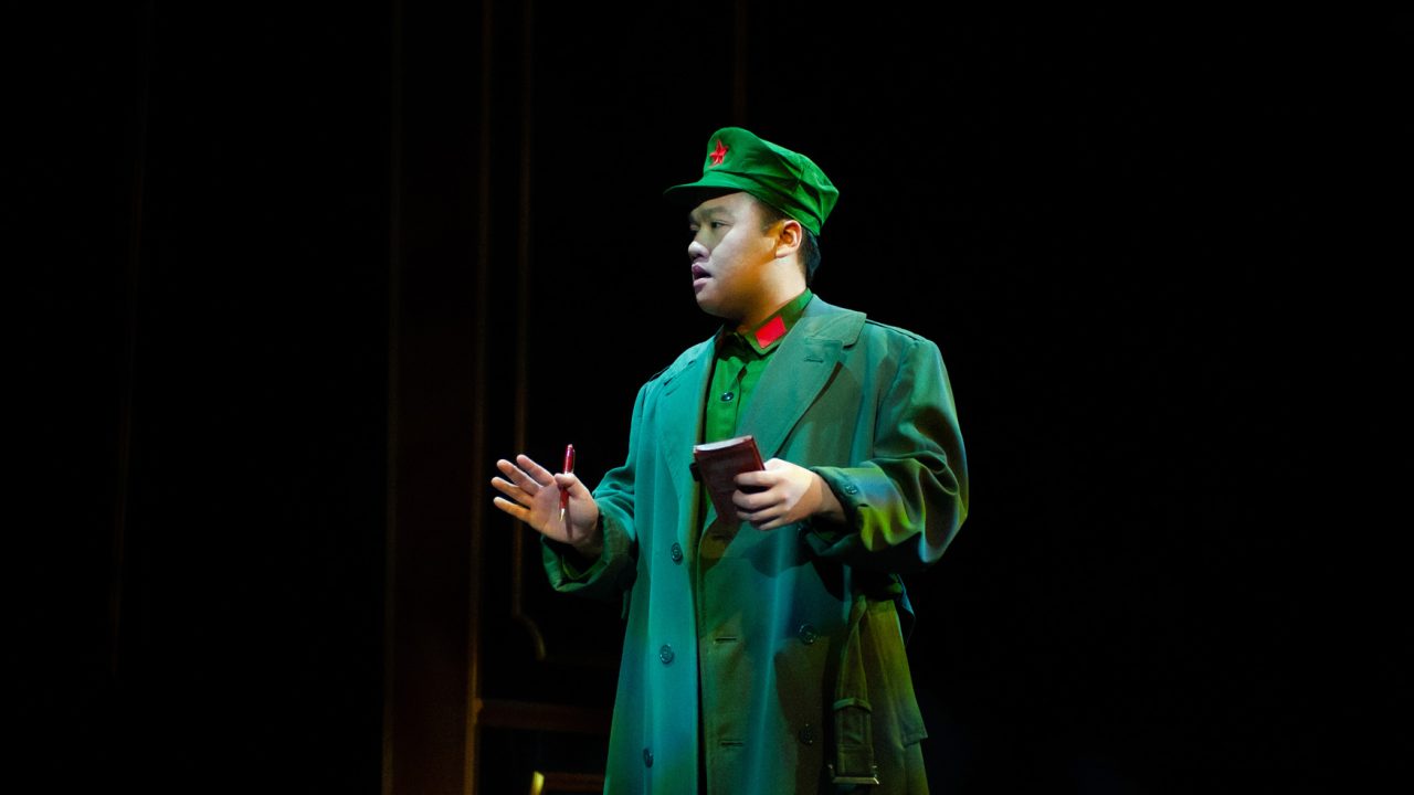 Anthony Doan as Comrade Chin in San Francisco Playhouse's "M. Butterfly," performing February 5 - March 14, 2026. Anthony Doan as Comrade Chin in San Francisco Playhouse's "M. Butterfly," performing February 5 - March 14, 2026.