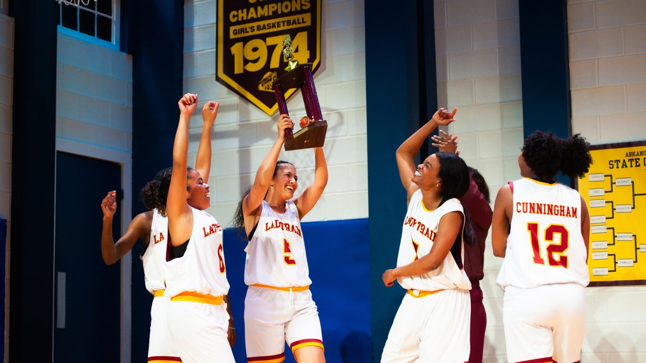 The Lady Train high school basketball team rejoices in San Francisco Playhouse's "Flex," performing March 26 - May 2, 2026. The Lady Train high school basketball team rejoices in San Francisco Playhouse's "Flex," performing March 26 - May 2, 2026.
