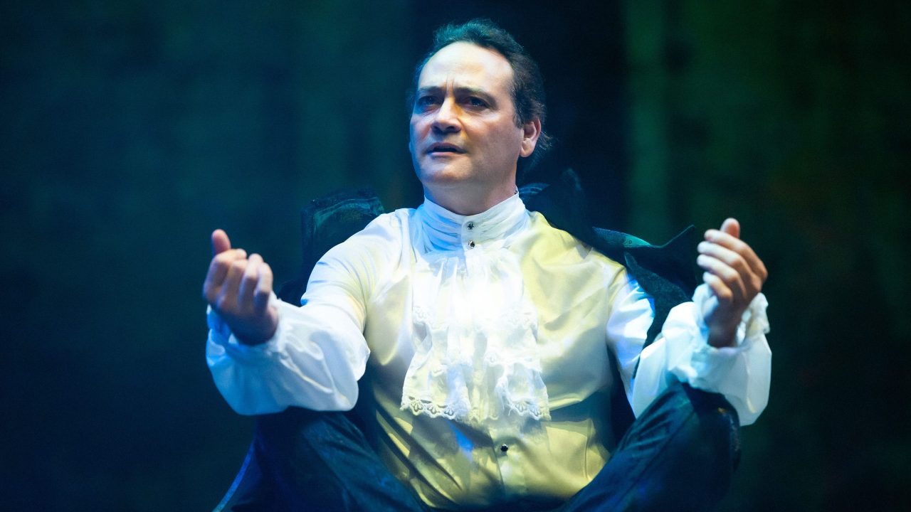 Johnny Moreno as Dracula in San Francisco Playhouse's "Dracula: A Feminist Revenge Fantasy, Really," performing May 14 - June 27.