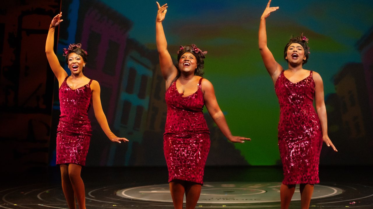 The Dynamites (l to r: Anese Jade, Kaila Dyson, and Cai Rodis) perform in San Francisco Playhouse's "Hairspray," performing July 10 - September 12. The Dynamites (l to r: Anese Jade, Kaila Dyson, and Cai Rodis) perform in San Francisco Playhouse's "Hairspray," performing July 10 - September 12.